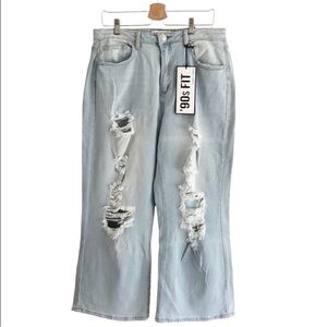 Almost Famous The 90’s Fit Destressed Jeans Size 13